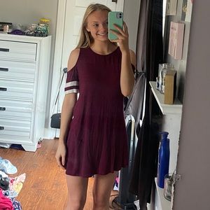 maroon dress
